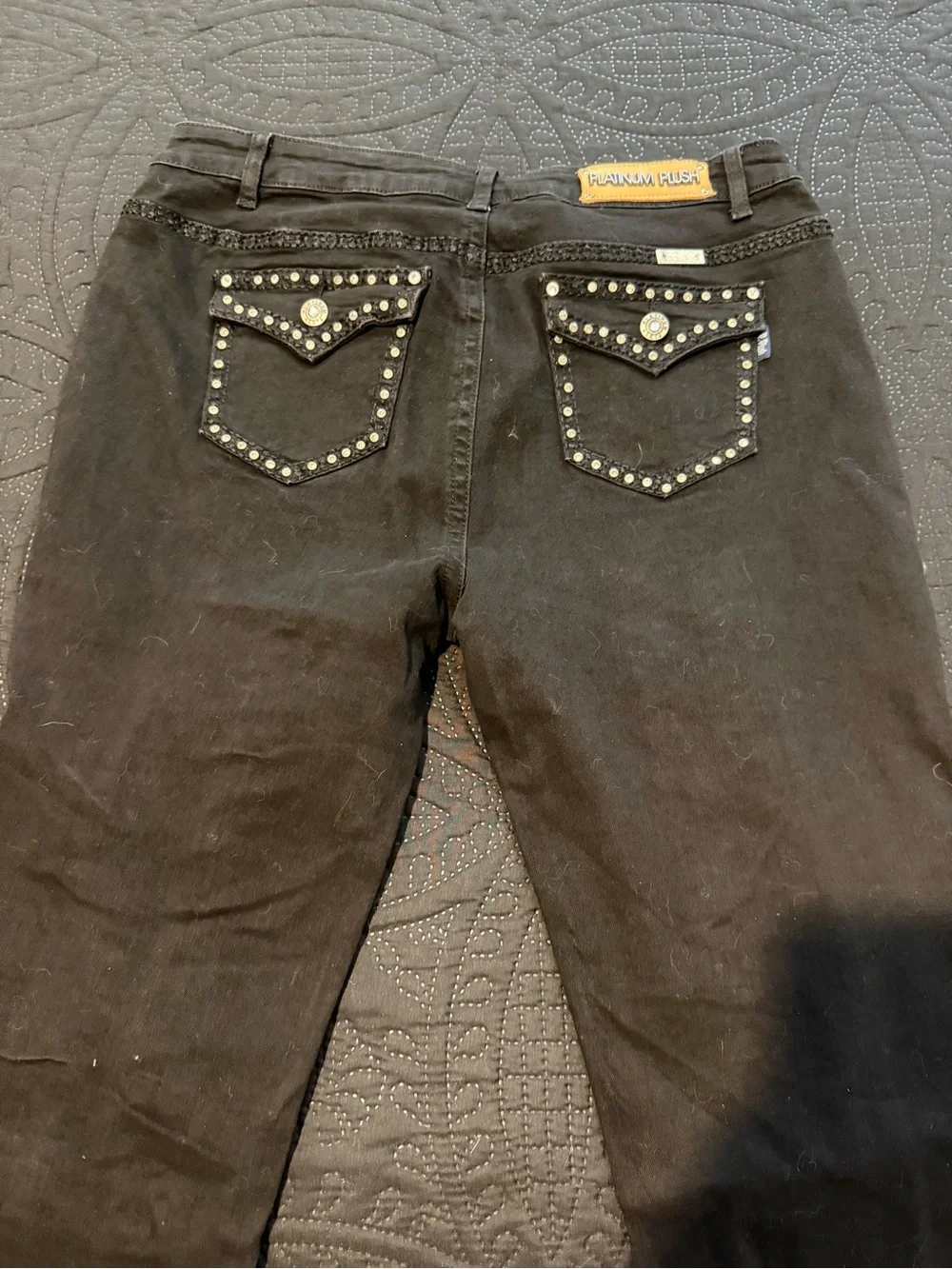 Women’s Black Skinny Jeans with Front Lace-Up Detail